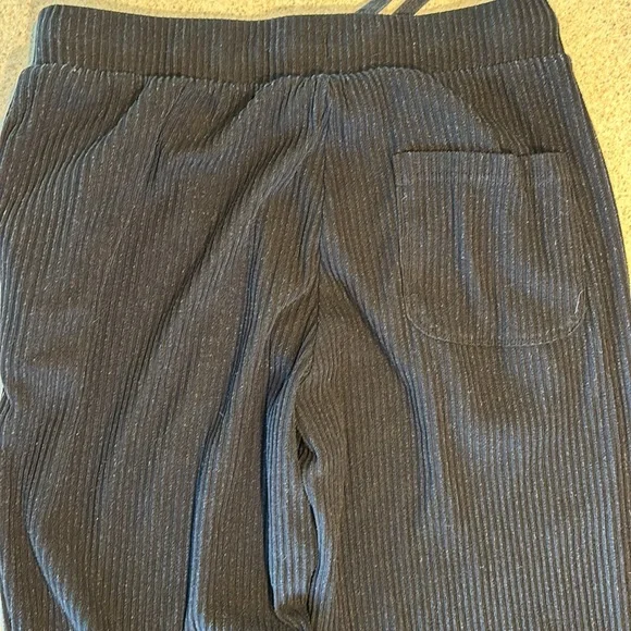 Alo Black Ribbed Muse Sweatpants Joggers Medium - Picture 4 of 5